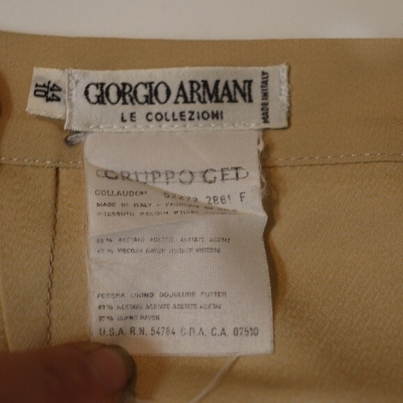 Giorgio Armani Vintage 1980s Cream Ruched Jacket + Mini Skirt Set – Rare Designe - Picture 11 of 16